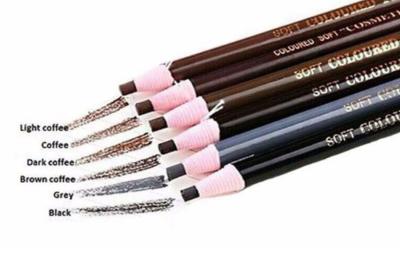 China Semi-permanent Makeup Waterproof Eyebrow Liner Pencil Accessories Light / Dark Brown for sale