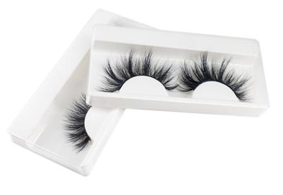 China Venta al por mayor Mink Hair 25 mm Fluffy Mink 1 par de pestañas Maquillaje Volumen 3D Lashes Extensiones de pestañas postizas naturales en venta