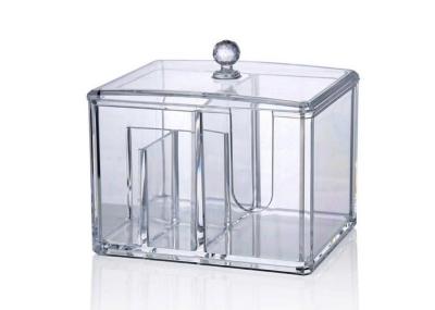 China Transparent 14*10.2*10cm Acrylic Cosmetic Storage Box With Lid for sale