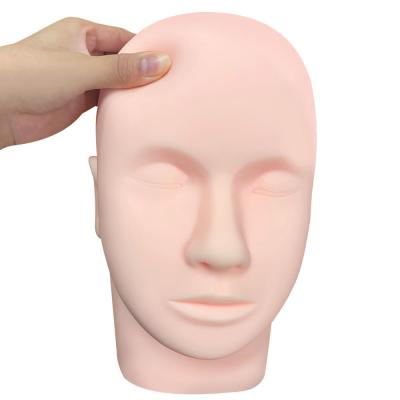 China Silicone Rubber Permanent Makeup Practice Skin , Mannequin Head For Makeup Practice for sale