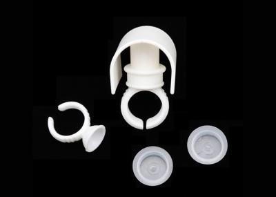 China White Plastic U Shape Eyelash Extension Glue Ring Adhesive Pallet for sale
