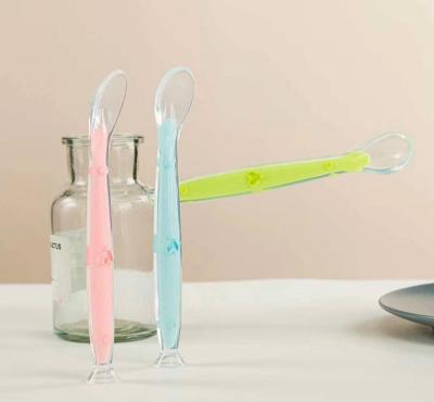 China BPA Free Silicone Baby Spoon Baby Fork and Spoon Set for sale