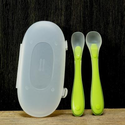 China BPA Free All-in-one Baby Food Spoon Selling Bpa Free Silicone Reusable Baby Administers Baby Sensory Spoon Spoon for sale