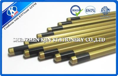 China O lápis de esboço de madeira dourado de tiragem ajustou 17.6cm sextavado/ENCANTOU a forma à venda