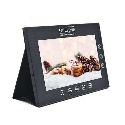 China Point of purchase video display with custom print, 7 inch POP display with LCD video screen digital photo frame for sale