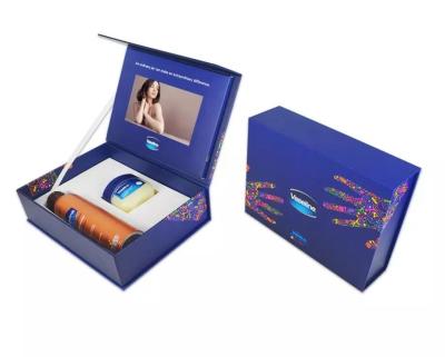 China Video Brochure LCD HD Video Invitation Box Manufacturer Gift Packaging 7 Inch 1500gsm Hard Cover + 157gsm C2S Paper Grey for sale