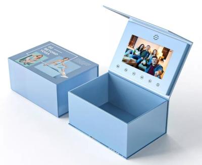 China Customized print gift box with tft screen video card digital lcd brochure for sale
