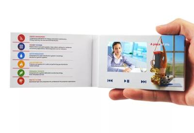 China Custom video brochure for video marketing, 7 inch LCD video player card video book for sale