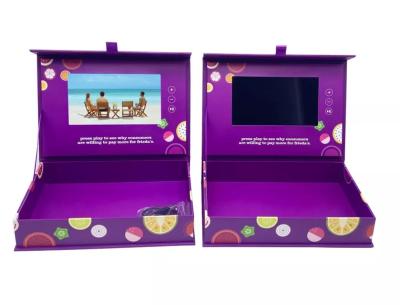 China 4.5/5/7/10.1 inch LCD video gift box, custom print video packaging gift box for invitation for sale