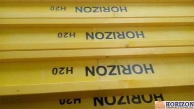 China Waterproof Treated H20 Timber Beam , Yellow Timber H Beam For Slab Formwork for sale