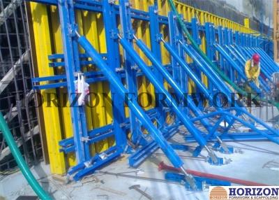 China Solid Structure Single Sided Wall Formwork Vertical Waling With Push Pull Braces for sale