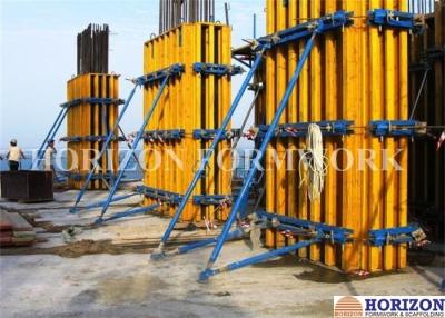 China Rectangular Wall Formwork Combined with Wooden Girder H20 and Steel Walings for sale