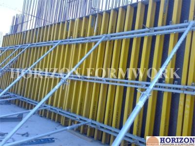 China Easy-to-assemble Wall Formwork Systems / Panels With Steel Walers and Wood Girder H20 for sale