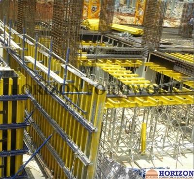 China Vertical Wall Formwork Systems Composed With H20 Beams , Steel Walings , Plywood for sale