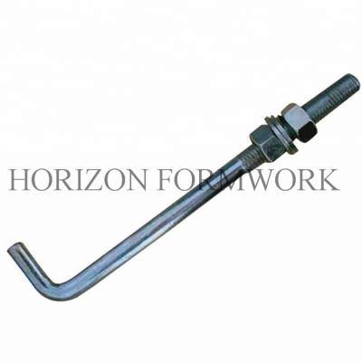 China L Shape Concrete Forming Accessories Anchor Bolts With Nut And Washer for sale