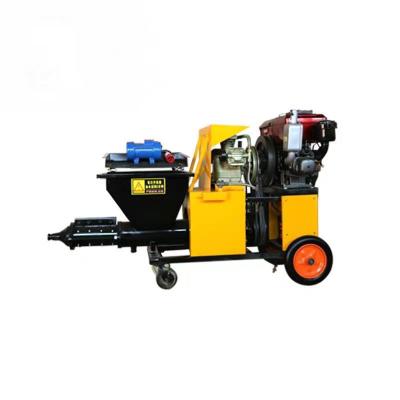 China Mini Diesel Conveying Particles 5mm Cement Mortar Spray Machine for sale