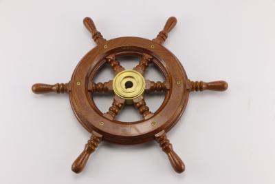 China Diámetro del volante del velero del Teakwood y del cobre 16,5” con el botón de control en venta