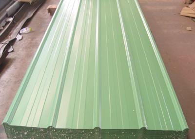 China SPCC Zinc Corrugated Steel Sheets Color Coated Roofing Sheet In Green , Orange for sale