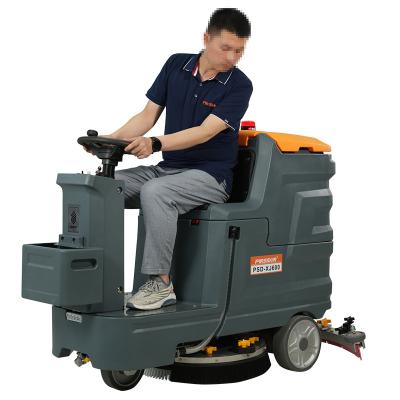 China Commerciële Ride On Floor Scrubber Dryer voor tegelvloer 24V 500W Te koop