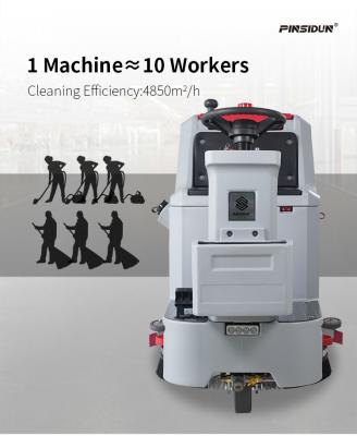 China Riding Floor Scrubber Dryer Cleaning Machine 70L Tank for sale