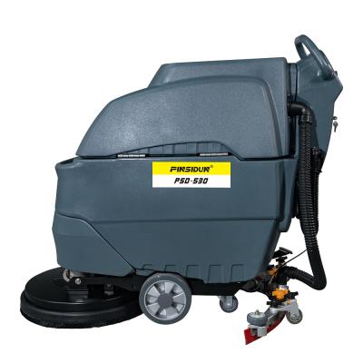 China Electric Walk Behind Warehouse Floor Sweeper Scrubber Machine 500W for sale
