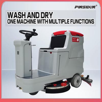 China Commercial Mesin Automatic Floor Sweeper Scrubber For Warehouse for sale