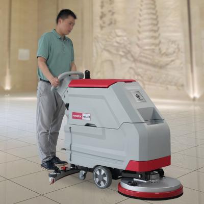 중국 530mm Cleaning Width Walk Behind Floor Scrubber Machine For Supermarket Floor Cleaning OEM 판매용