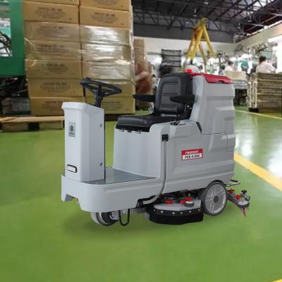 China Red ABS Material Commercial Auto Scrubber Automatic Floor Cleaner Sweeper for sale