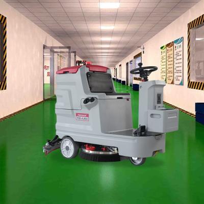 China Commercial Stand On  Floor Scrubber Dryer Cleaner Machine For Airport for sale