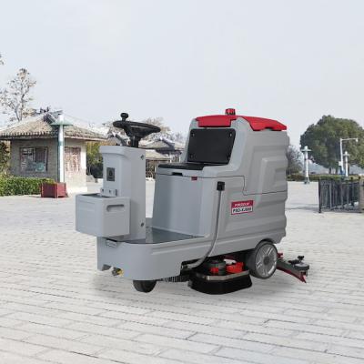 China Industrial Automatic Cordless Ride On Floor Sweeper Scrubber Cleaning Machine for sale