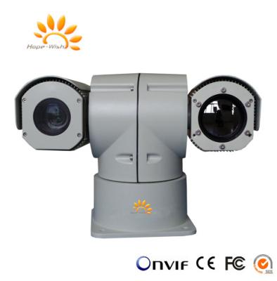 Chine Caméras de sécurité infrarouges de support de véhicule, double imageur thermique de long terme du capteur PTZ à vendre