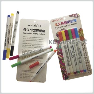 China Kearing 1.0 mm nib eco friendly permanent fabric paint pen / tshirt marker  for kid's DIY # FM10 for sale
