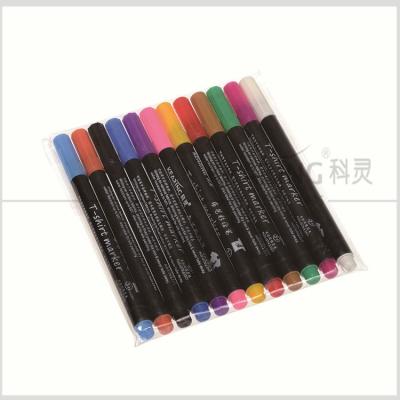 China Colorful Non-Toxic Fabric Paints And Pens For Creating On Shoes / Hats / T Shirts With 2.0mm Fiber Tip #FM20 for sale
