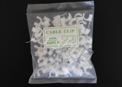 China 4mm-25mm Plastic Cable Clips For Indoor/ Outdoor Cable Management for sale