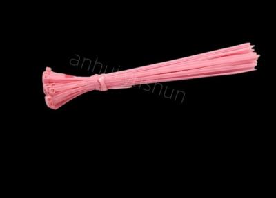 China Nylon 66 Cable Tie 100 Mm Reusable Plastic Ties Pink for sale
