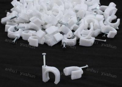 China White Plastic Cable Clips 4mm-25mm Polyester For Bag/Box Plastic Circle Wire Cable Clip All Sizes for sale