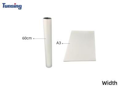 China DTF Heat Transfer PET Film 60cm Width 100m Length For T Shirt Ink Printing for sale