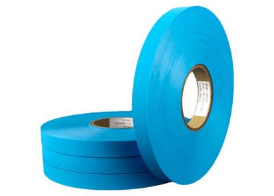 China Blue 20mm Self Adhesive Foam Tape Hot Air PU Seam Sealing Tape For PPE Suit for sale