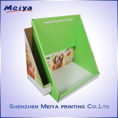 China Corrugated Cardboard Counter Top Display Stands With Brouchure Holder for sale