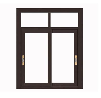 China Two Track Aluminium Sliding Windows With Mosquito Net Heat Insulated Glass for sale