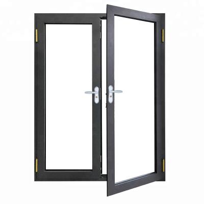China Two Side Open Casement French Doors , Grey Anodized Aluminum Vertical Door for sale