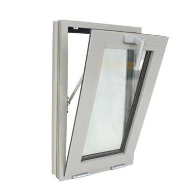 China Tempered Safety Glass Aluminium Swing Window White Powder Coated Color for sale