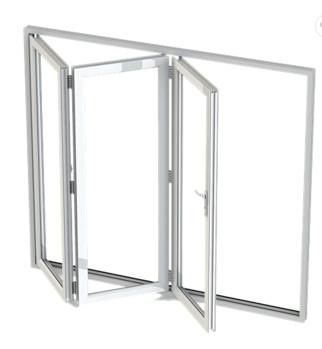 China Leveling Opening Aluminum Folding Windows , Bifold Bay Window ISO14001 for sale