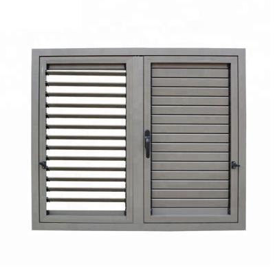 China KLUK Aluminium Glass Louvers Window , Shutters With Integrated Blackout Blinds for sale