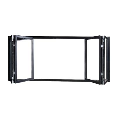 China Anodized Color Frame Aluminum Folding Windows , Vertical Bifold Windows for sale