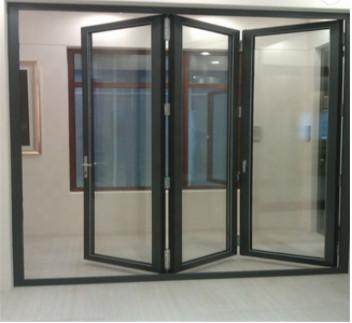 Cina Porte di vetro di scivolamento di alluminio residenziali, porte pieganti scorrevoli di alluminio in vendita