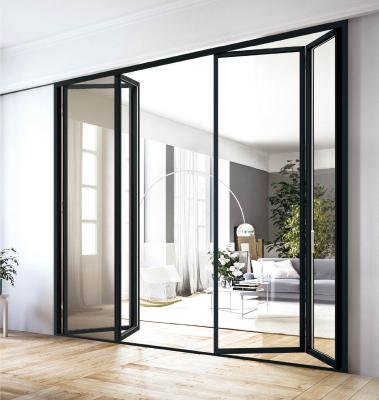 China ODM Triple Glazed Aluminium Bifold Doors Lightweight Durable With Security Mesh for sale