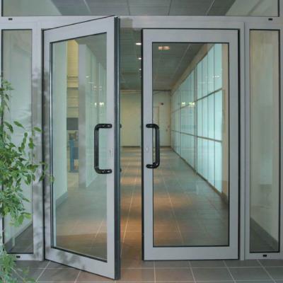 China Apartment Aluminum Double Swing Door , Frosted Glass Swing Door Electrophoresis for sale