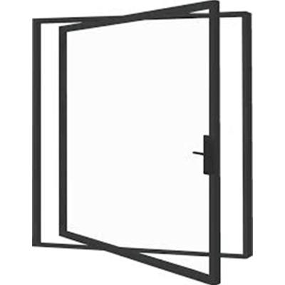 China Narrow Frame Aluminium Pivot Doors Ventilating Two Sides Folding for sale