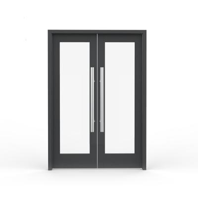 China Reflective Double Glass Aluminium Swing Door Aluminium Spring Doors for Hotel Lobby for sale